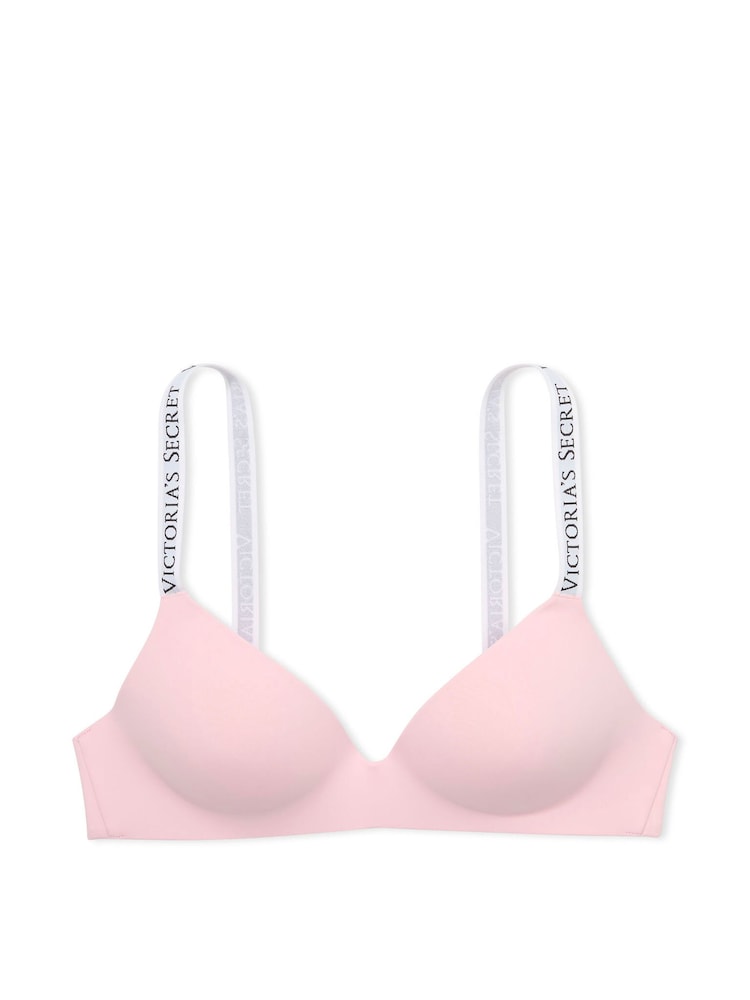 Victoria's Secret Pretty Blossom Pink and White Non Wired Lightly Lined Bra - Image 3 of 3