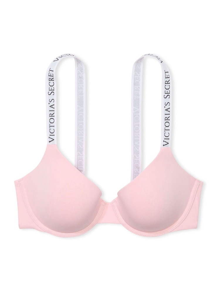 Victoria's Secret Pretty Blossom Pink and White Demi Lightly Lined Bra - Image 3 of 3