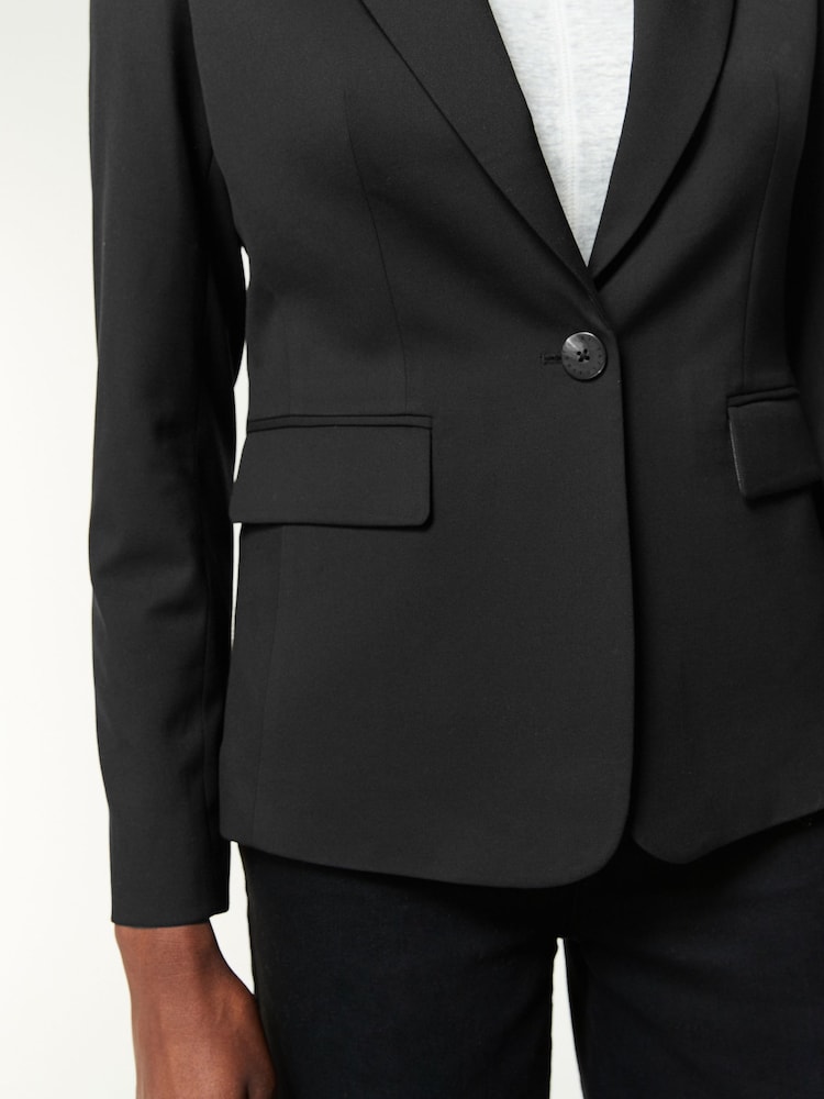 Noir - Blazer habillé coupe droite - Image 4 of 6