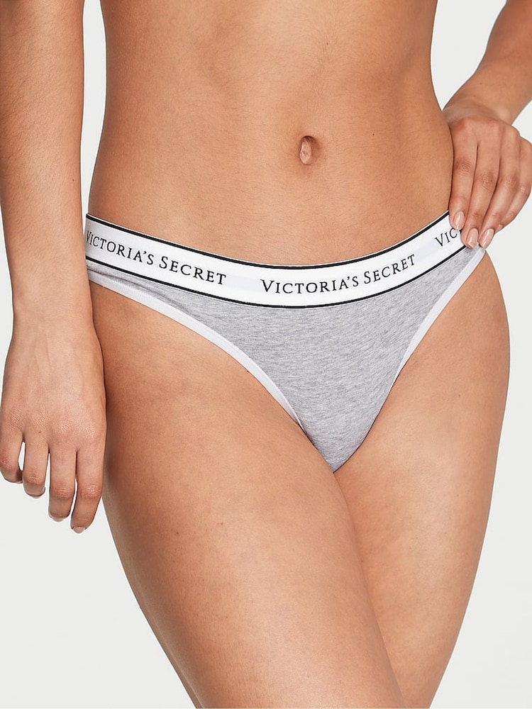 Victoria's Secret Grey Heather Thong Knickers - Image 1 of 3