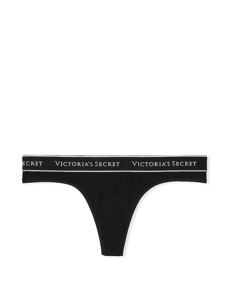 Victoria's Secret Pure Black Thong Knickers - Image 4 of 4