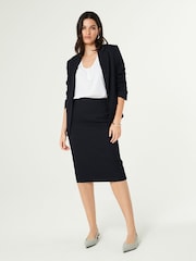 Navy Tailored Pencil Skirt - Image 1 of 6