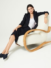 Navy Tailored Pencil Skirt - Image 2 of 6