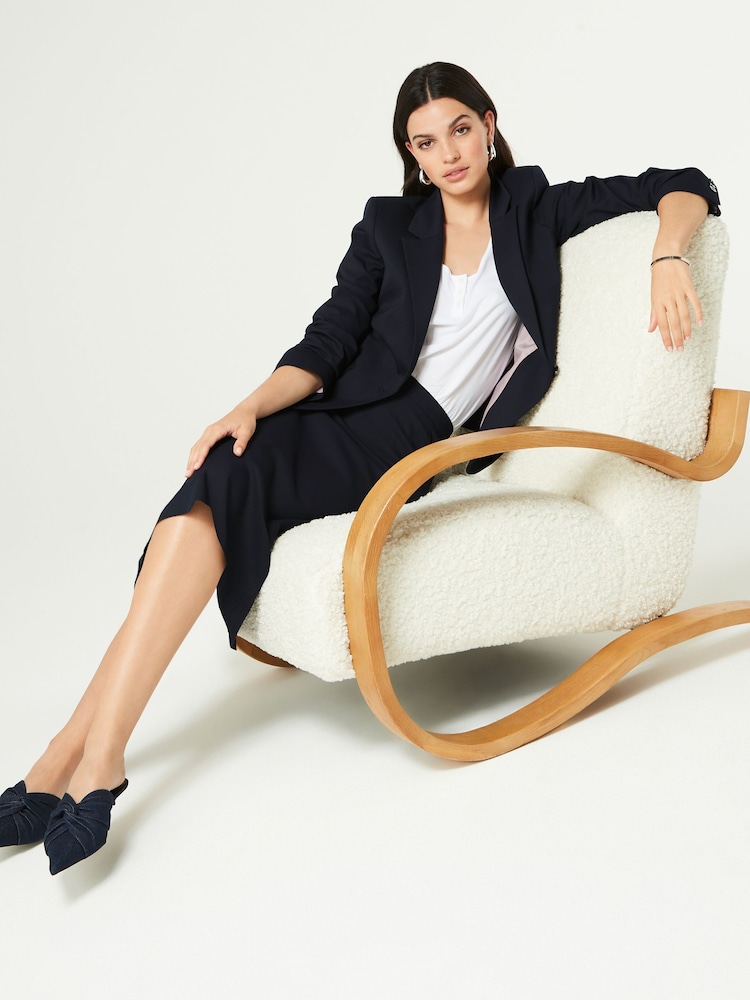 Navy Tailored Pencil Skirt - Image 2 of 6
