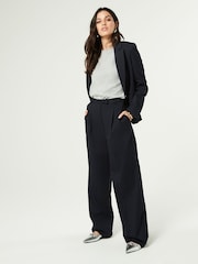 Navy Tailored Wide Leg Trousers - Image 1 of 5