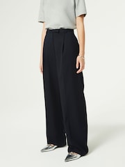 Navy Tailored Wide Leg Trousers - Image 3 of 5