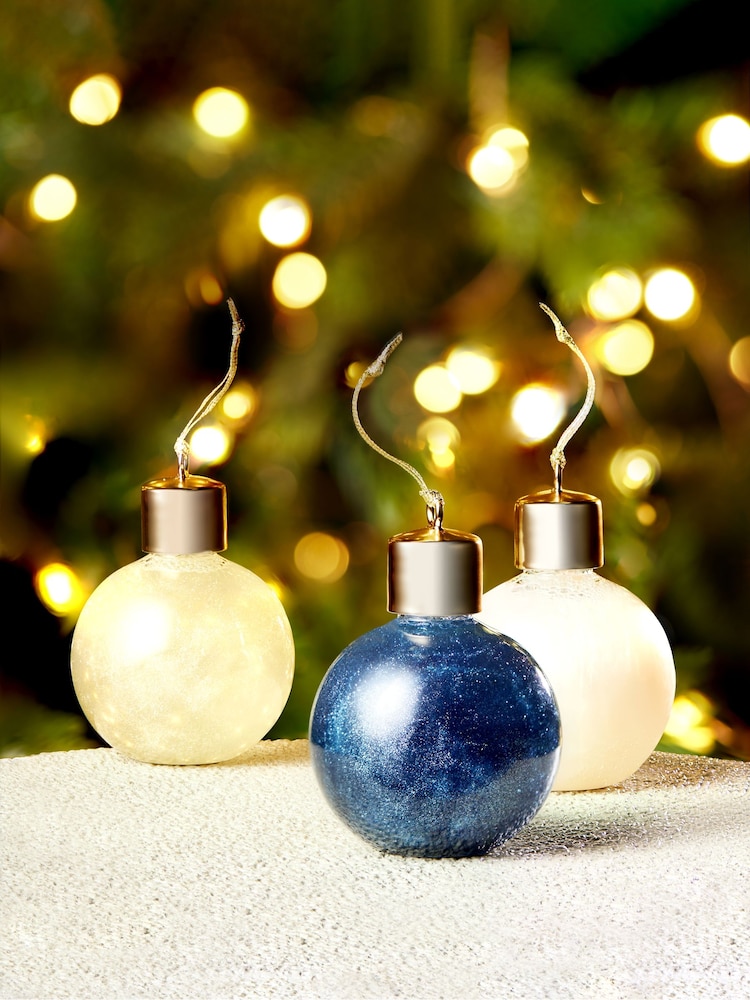 Set of 3 Glimmer & Glow Shimmer Bubble Bath Baubles 100ml - Image 1 of 5