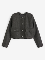 Baukjen Black Asher Recycled Wool Blend Jacket - Image 1 of 1