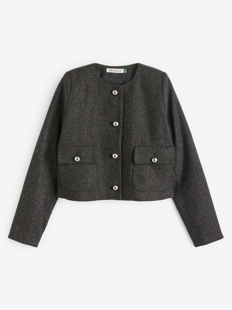 Baukjen Black Asher Recycled Wool Blend Jacket - Image 1 of 1