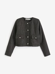 Baukjen Black Asher Recycled Wool Blend Jacket - Image 7 of 7