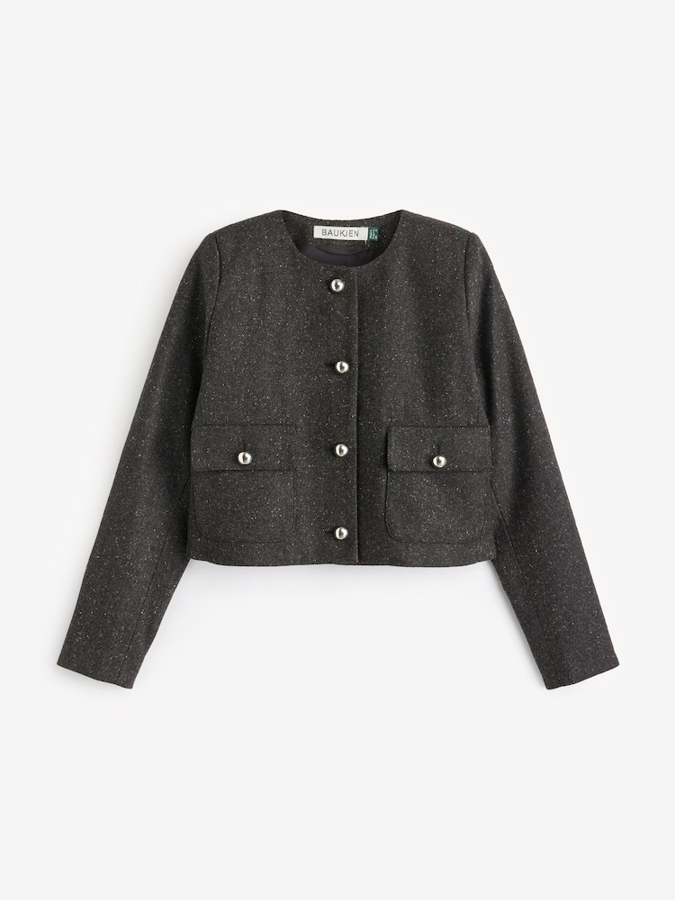 Baukjen Black Asher Recycled Wool Blend Jacket - Image 7 of 7