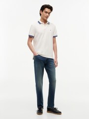 Tommy Hilfiger Cream Regular Fit Tipped Polo Shirt - Image 3 of 5