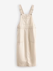 Ecru White Denim 100% Cotton Dungaree Dress - Image 5 of 6