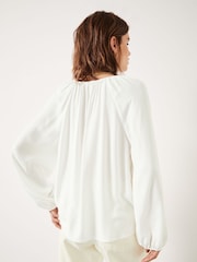 Hush White Zadie Tie Neck Top - Image 2 of 5