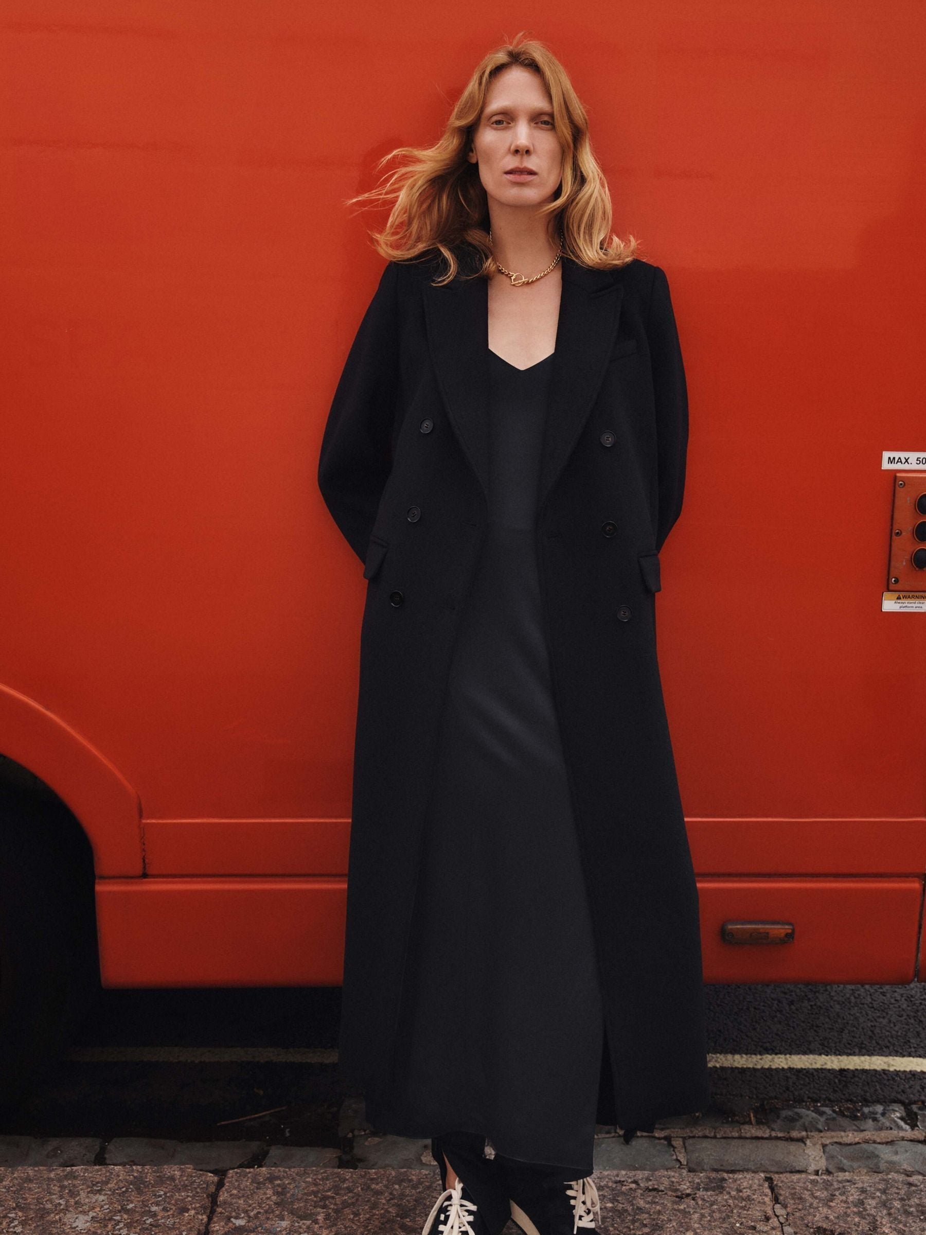 Buy Hush Black Miranda Double Breasted Slim Coat from Next Buy Hush Black Miranda Double Breasted Slim Coat from Next