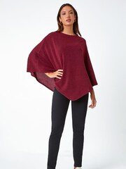 Roman Red Marl Stretch Knit Jersey Top - Image 2 of 5