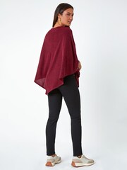 Roman Red Marl Stretch Knit Jersey Top - Image 3 of 5