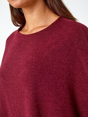 Roman Red Marl Stretch Knit Jersey Top - Image 5 of 5