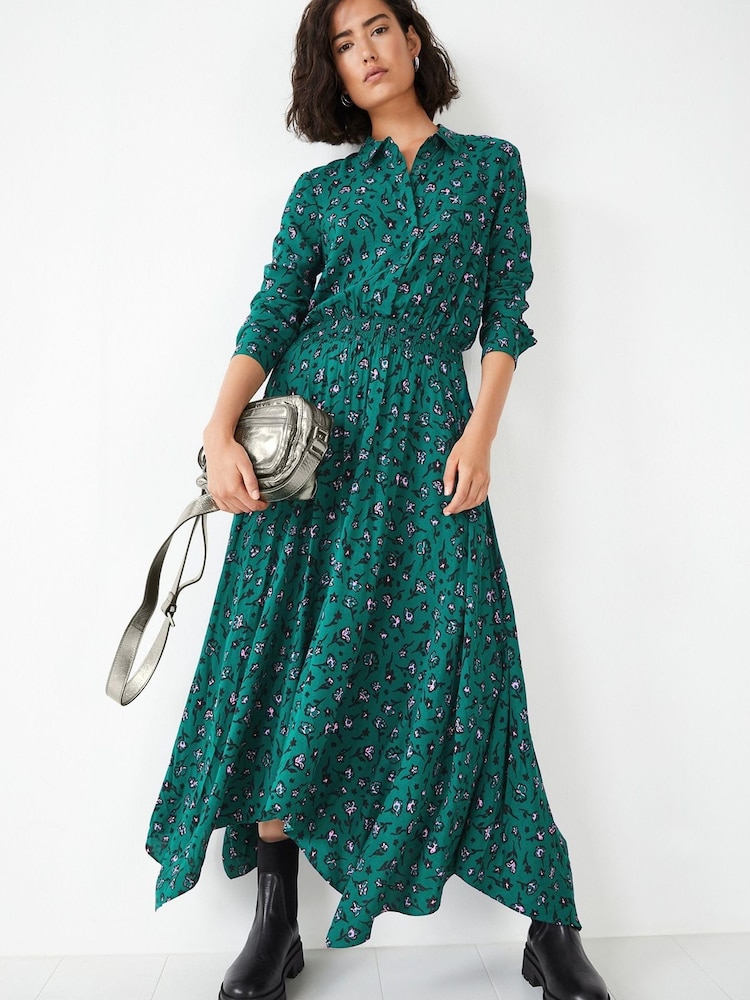 Hush Green Floral Long Sleeve Dress - Image 1 of 5