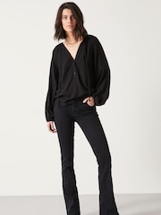 Hush Black Zadie Tie Neck Top - Image 3 of 5