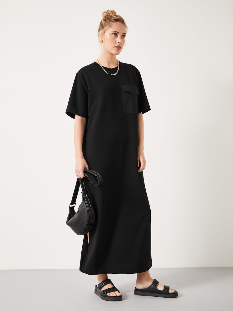 Hush Black Steph Midi T-shirt Dress - Image 1 of 5