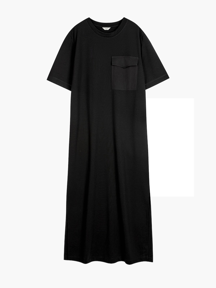 Hush Black Steph Midi T-shirt Dress - Image 5 of 5