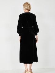 Hush Black Velvet Valeria Midi Dress - Image 2 of 5