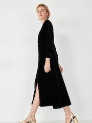 Hush Black Velvet Valeria Midi Dress - Image 4 of 5