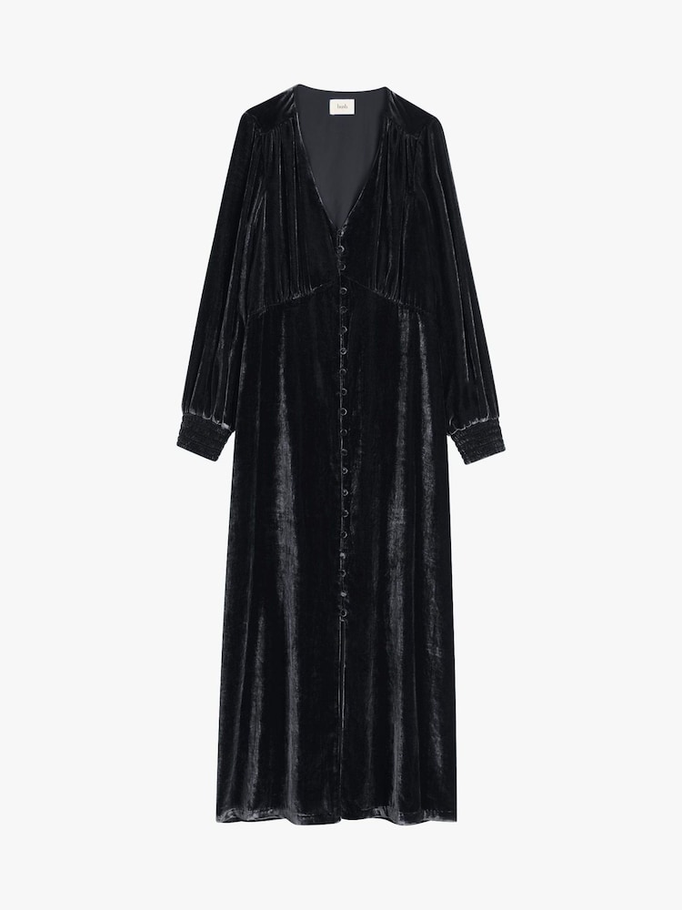Hush Black Velvet Valeria Midi Dress - Image 5 of 5