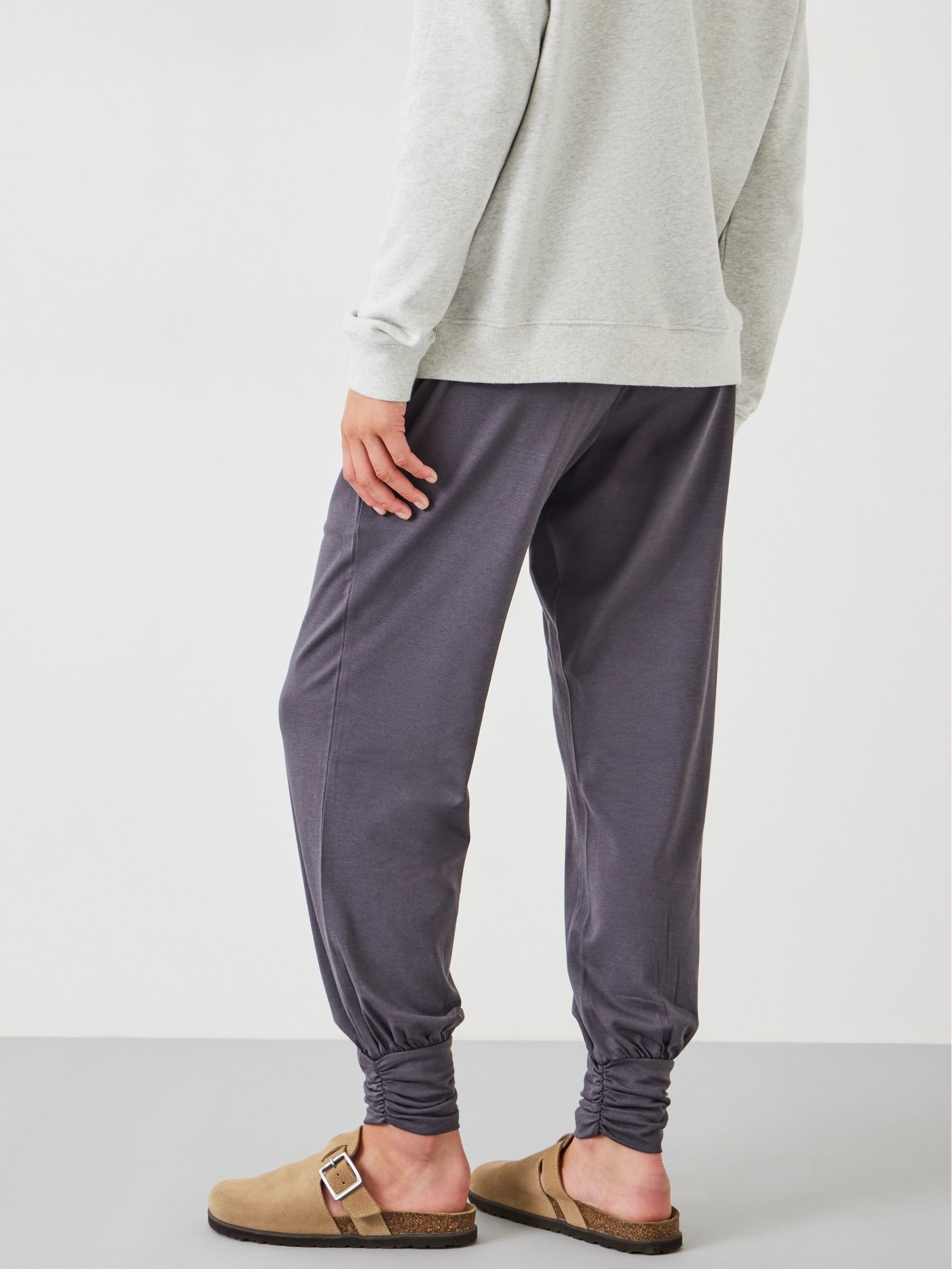 WIDE LEG TROUSERS - SHADOW GREY HEATHER