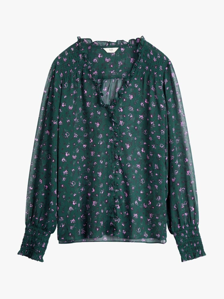 Hush Green Emilie V-Neck Blouse - Image 5 of 5