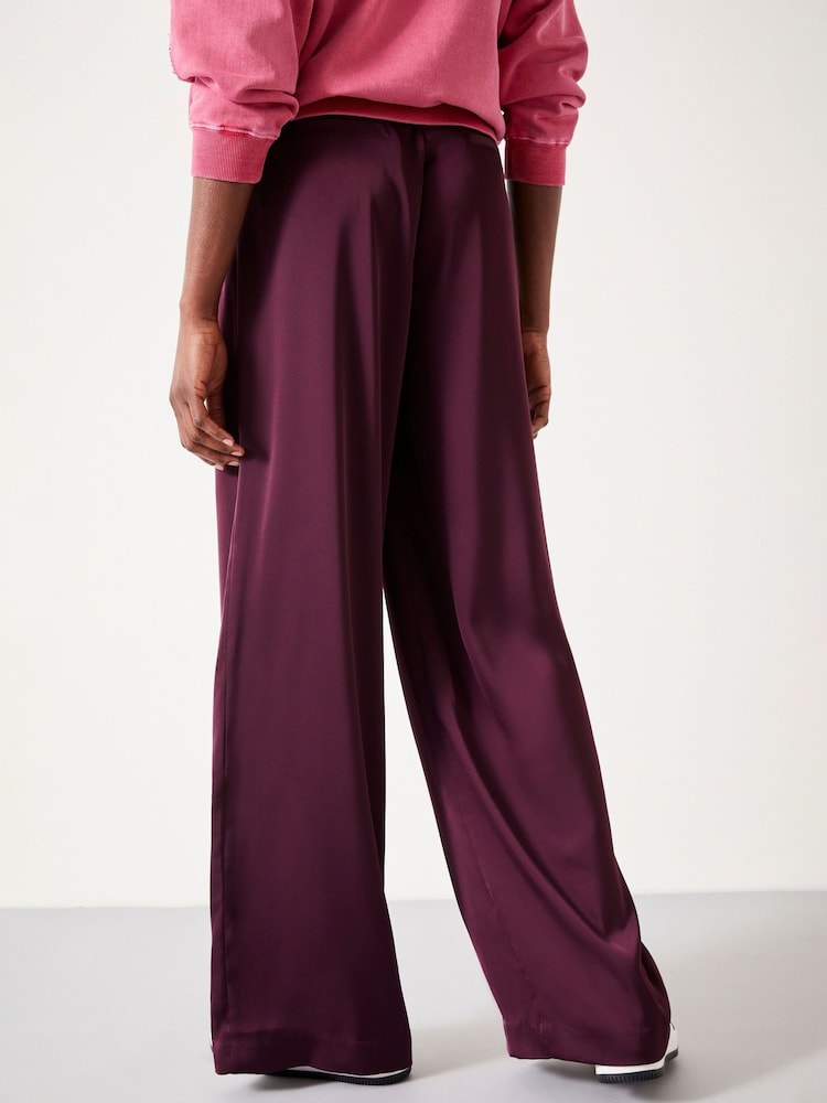 Hush Purple Melanie Satin Trousers - Image 2 of 4
