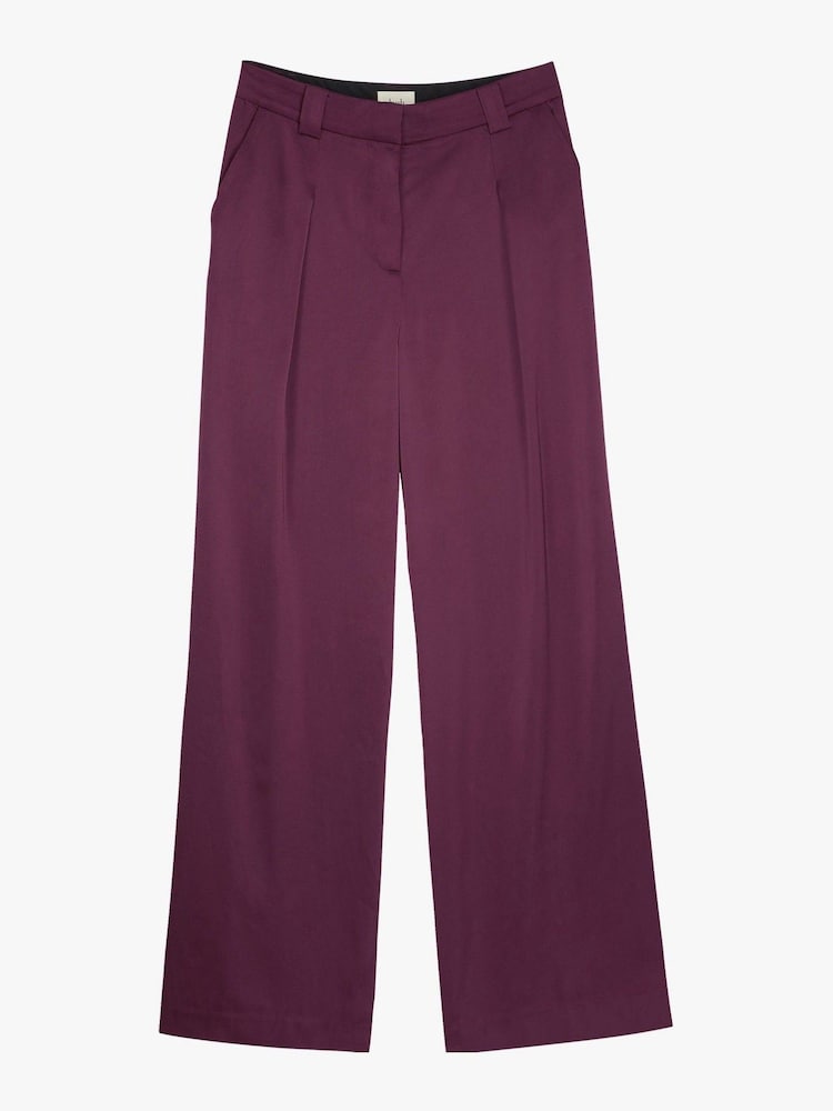 Hush Purple Melanie Satin Trousers - Image 4 of 4