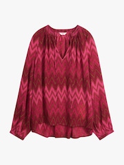Hush Red Amelie Tie Neck Blouse - Image 5 of 5