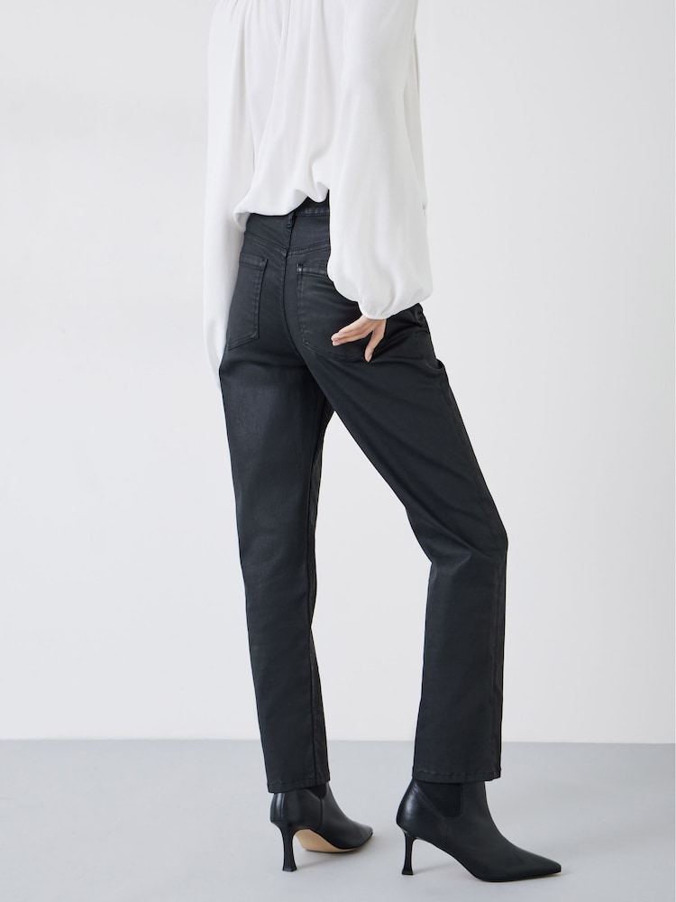 Hush Black Tall Coated Lenny Jeans - Image 2 of 5