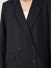Hush Blue Double Breasted Pinstripe Blazer - Image 3 of 4
