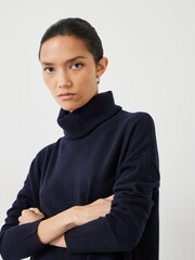 Hush Blue Roll Neck Knitted Dress - Image 3 of 5