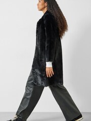 Hush Black Ella Faux Fur Coat - Image 3 of 5