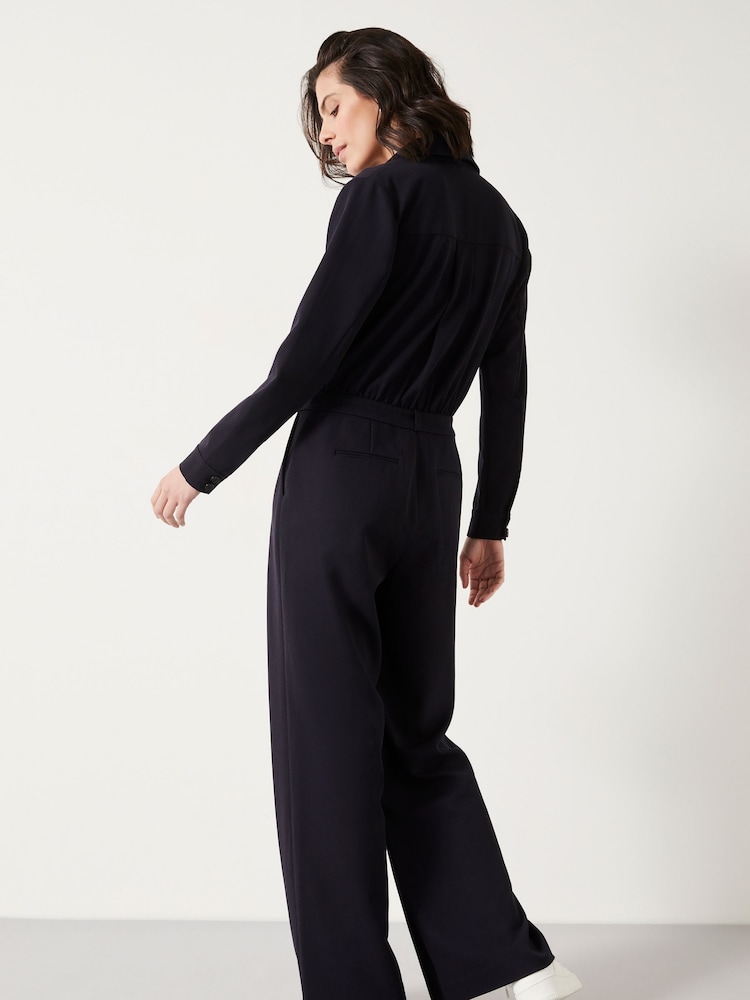 Hush Blue Elora Relaxed Tailored Jumpsuit - Image 2 of 5