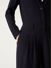 Hush Blue Elora Relaxed Tailored Jumpsuit - Image 3 of 5