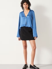 Hush Blue Nadia V-Neck Satin  Blouse - Image 3 of 5