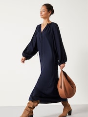 Hush Blue Leilani Gathered Midi Dress - Image 2 of 4