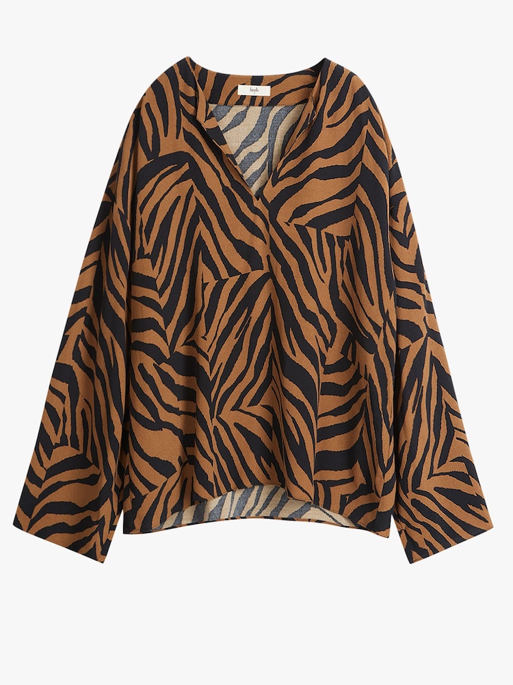 Hush Brown Lauren Notch Neck Top - Image 5 of 5