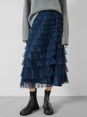Hush Green Florence Ruffle Jersey Skirt - Image 1 of 5