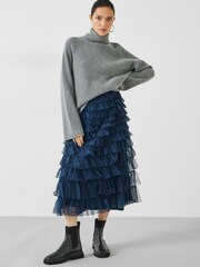Hush Green Florence Ruffle Jersey Skirt - Image 3 of 5