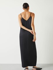Hush Black Aria Split Midi Dress - Image 2 of 5