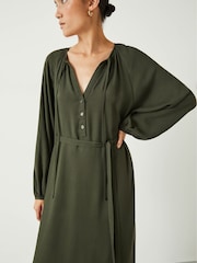 Hush Green Leilani Gathered Midi Dress - Image 4 of 5