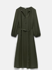 Hush Green Leilani Gathered Midi Dress - Image 5 of 5