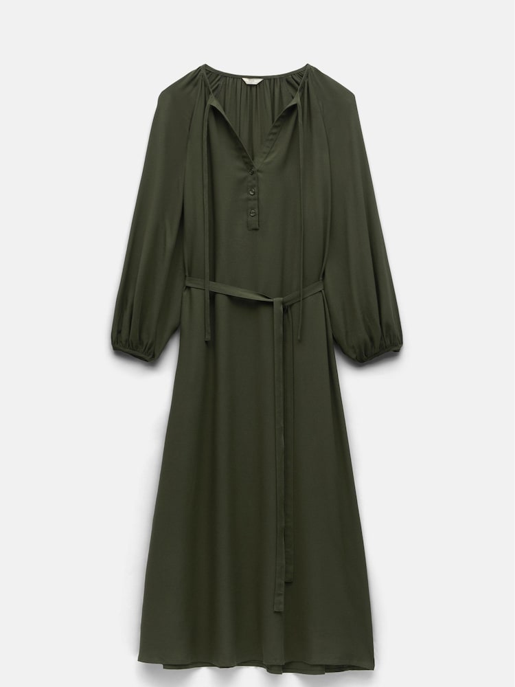 Hush Green Leilani Gathered Midi Dress - Image 5 of 5