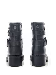 Moda In Pelle Cataner Two Buckle Strap Biker Boots - Image 3 of 4